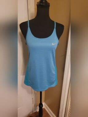 Nike AquaMarine Scoop Neck, Racerback, Dri-Fit Athletic Tank Top, Size Small